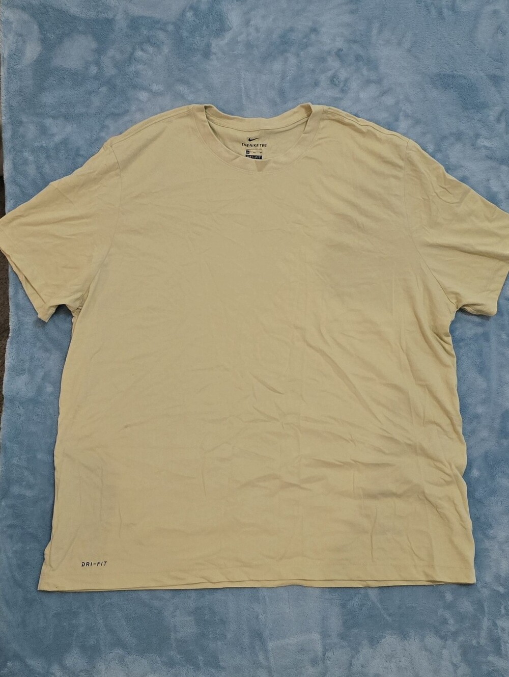 Nike Dri Fit Men's 3XL Short Sleeve Crew Tee in Cream